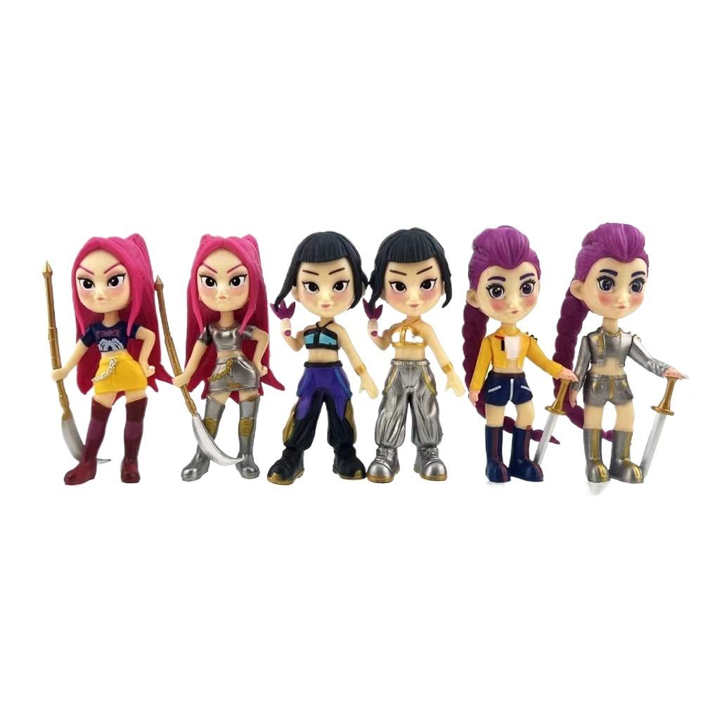 Anime Kpop Devil Hunter Figures Rumi/Mira/Zoey PVC Small Statue Peripheral Model Desktop Ornament Toy Christmas Gift