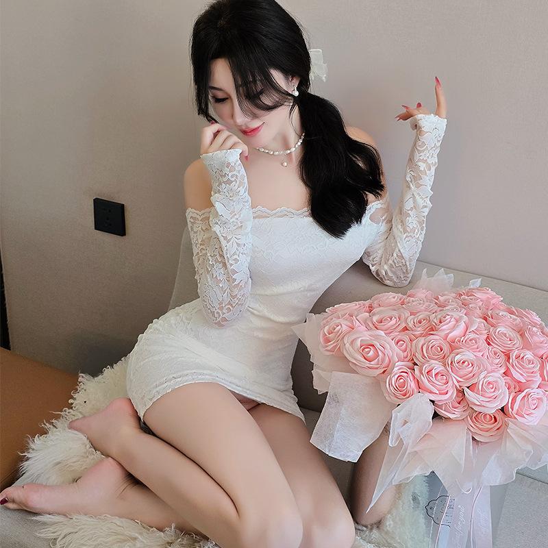 Sex Underwear Pure Desire Style Shoulder Dress Tight Hip Skirt Sexy Nightdress