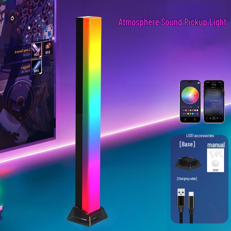 RGB Sound-Sync Rhythm Light: Trendy Colorful Music Atmosphere LED for Car or Desk with Sound Sensor