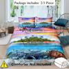 Tropical Beach Ocean Fish Quilt Set Bedding Set Three-Piece 3D Digital Printing Kit