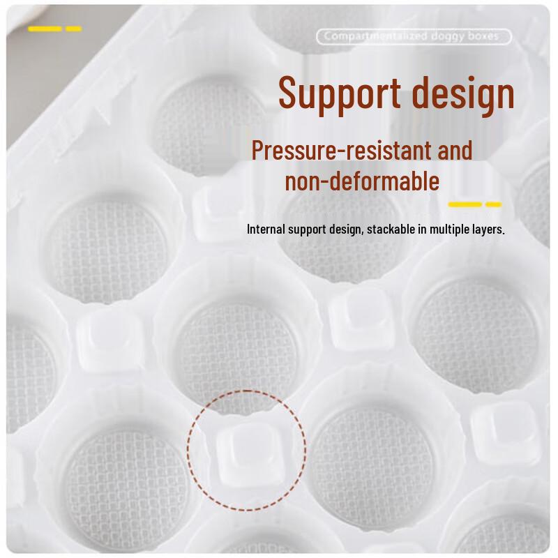 Transparent 15-Grid Wonton Packaging Container Set