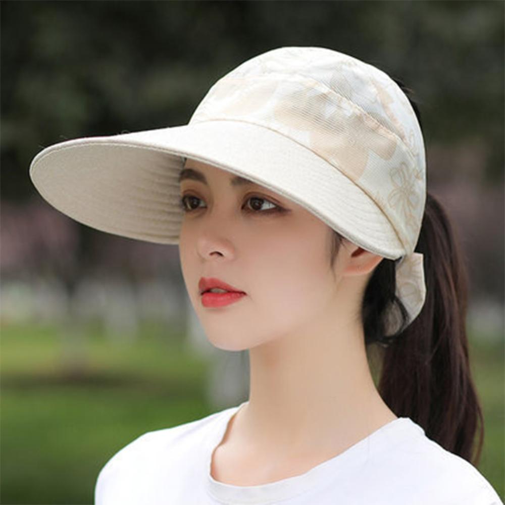 

Fashion Summer Womens Sun Hat Ultraviolet-proof Breathable Lady Beach Hat Adjustable Casual Sunscreen Hat бежевый