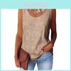 Sequin Sleeveless Tank Top For Women With Polyester Fabric Spring Casual Style