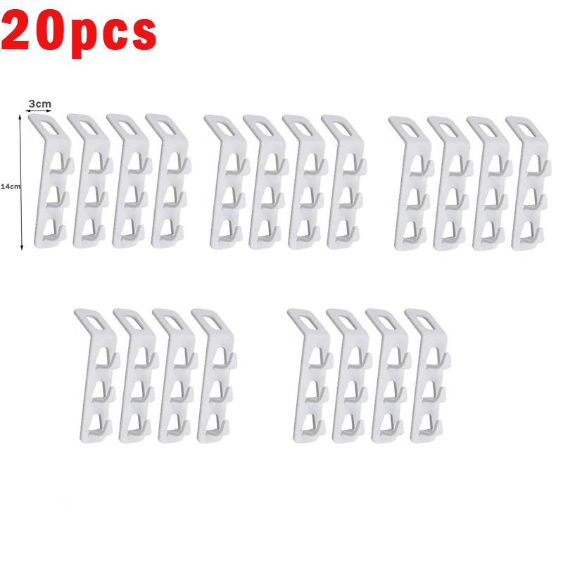 4Pcs Clothes Hanger Connector Wardrobe Organizer Space-Saving Clothes Stacker Clothes Hanger Hooks Bedroom Closet Storage Rack