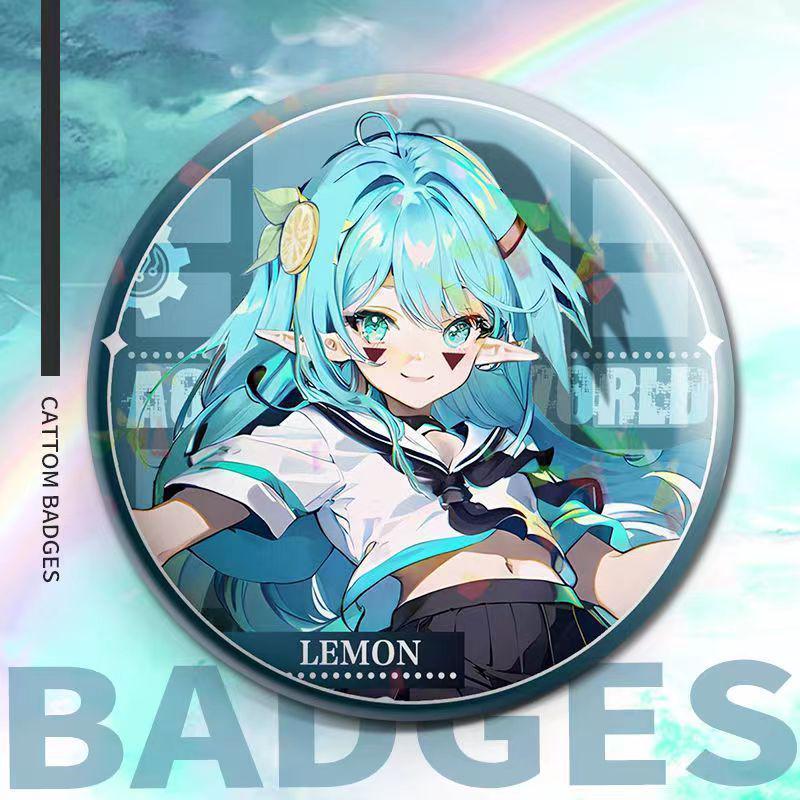 

Набор значков-подвесок по AOTU World, сделанный фанатами: Брелок, Стенди, Значок и Квадратная карточка в подарок 58mm Laser/Holographic Badge