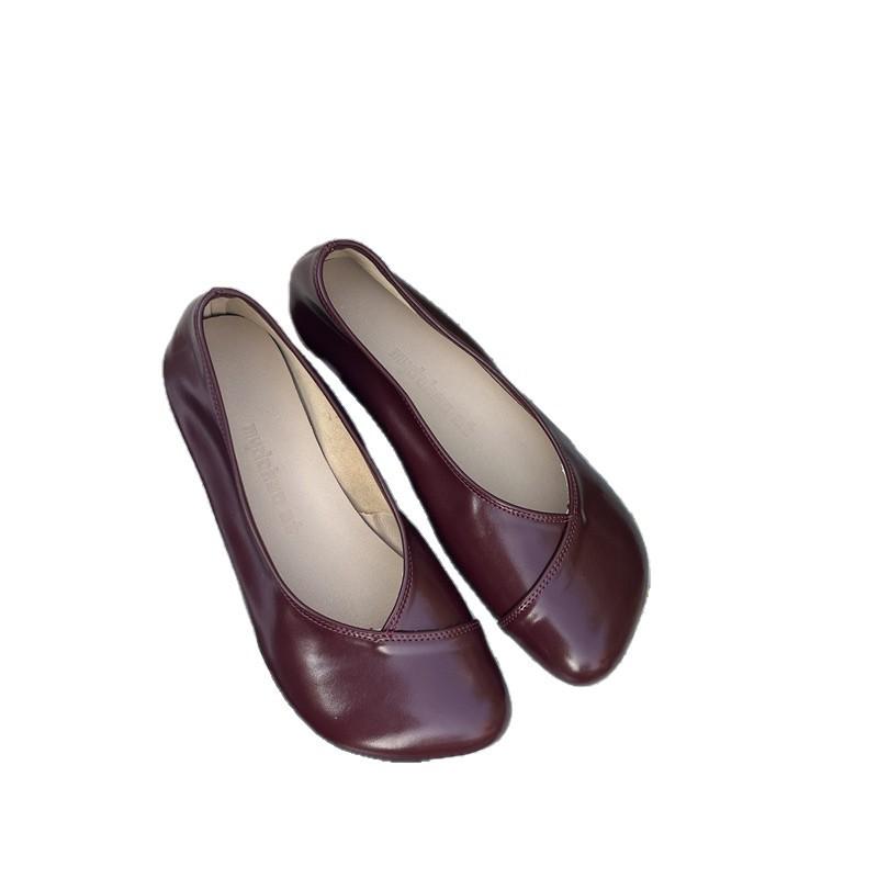 Simple square head shallow mouth flat sole shoes women's spring 2025 new commuting temperament gentle four-season ladyshoes