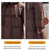 Women's Loose Fit Hooded Mid-Length Down Cotton Coat - Korean Style, Plus Size, Thickened Winter Outerwear