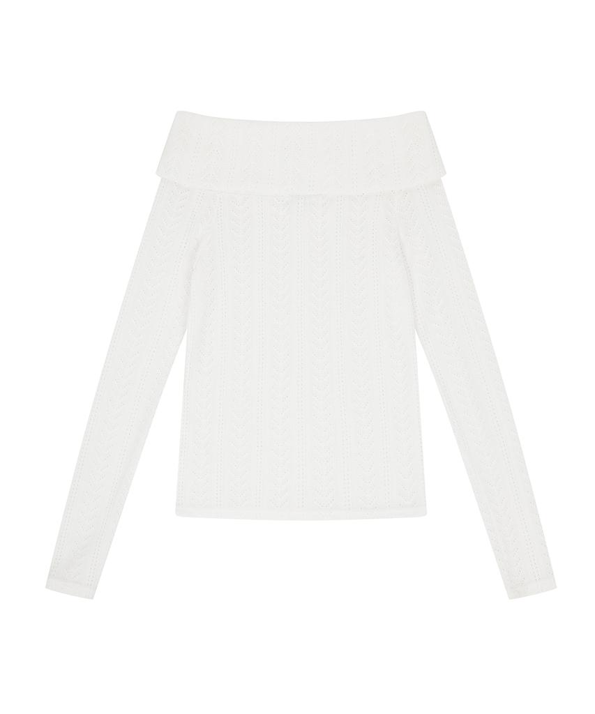 LUVISTRUE El Off-Shoulder Knit(White)