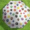 1pc Paw Prints Pet Lover Automatic Folding Umbrella, Heavy Duty 8 Rib Iron Frame,  Suitable for Travel, Daily Use, Birthday, Decor Gift m0104009