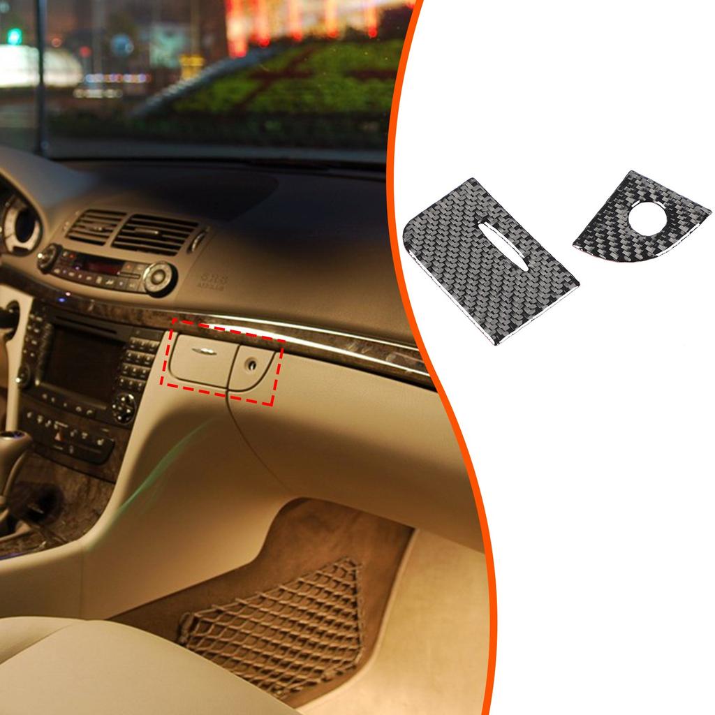Soft Carbon Fiber Glove Box Switch Trim For Mercedes-Benz E-Class W211 2003-2009