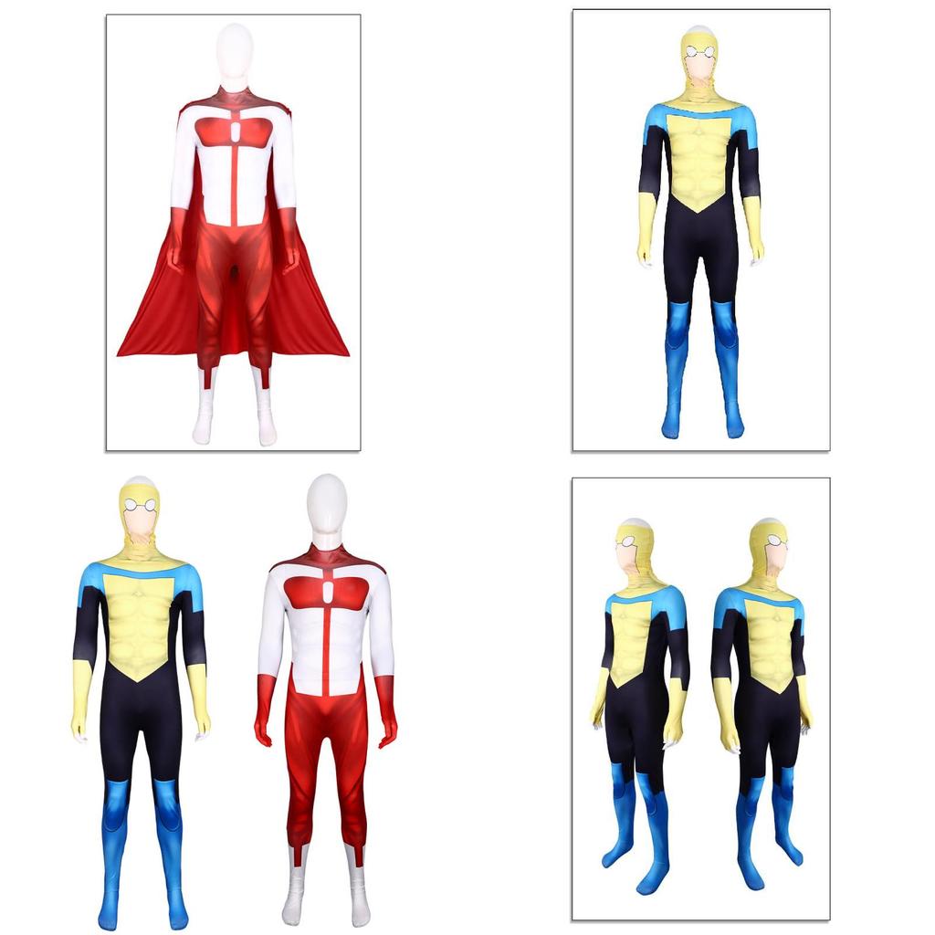 Invincible Hero Unisex Cosplay Outfit Comfortable Polyester Spandex Bodysuit For All Ages