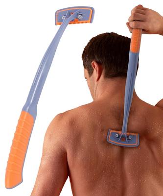 BroShaver 3.0, DIY Rücken- und Körperhaartrimmer - Nass- oder Trockenrasur für Männer. Rasierer mit geteiltem Griff und ergonomischem Griff