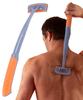 BroShaver 3.0, גוזם שיער גב וגוף עשה זאת בעצמך - גילוח רטוב או יבש לגברים. סכין גילוח ידית מפוצלת עם אחיזה ארגונומית