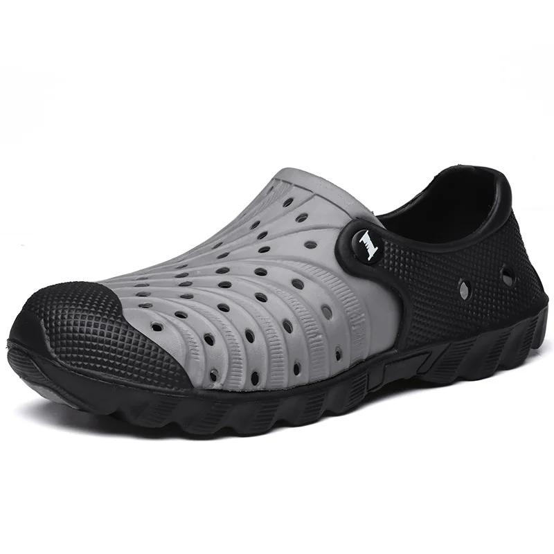 Summer Sports Men's Hollow Sandals Casual Beach Shoes Comfortable Breathable Sandals Comfortable Eva Soft Sole Unisex Slippers