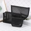 Mesh Make-Up Fall Organizer Lagerung Pouch Zipper Toiletry Reise Kosmetik Tasche