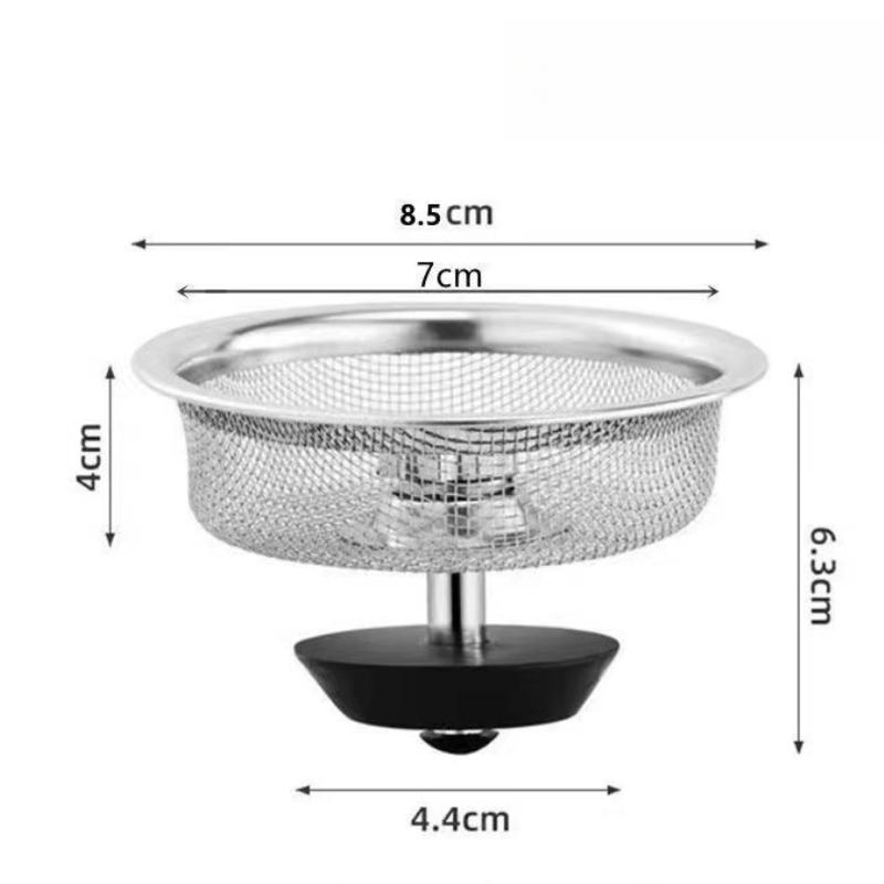 Kitchen Sink Strainer Washbasin Sewer Drain Anti-blocking Residue Universal Mesh Household Stainless Steel Strainer