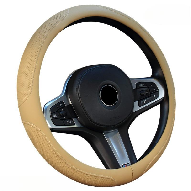 Universal Car Steering Wheel Cover Four Season Interior Decoration Leather Protective Handle Cover Stylish Decorative Accessory
