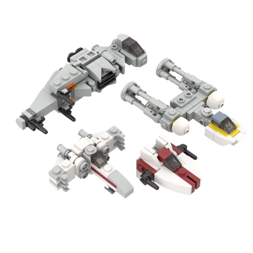 Gobricks Moc Space Micro Rebel Starfighters Building Blocks Bricks Creative Military Y-Wing Fighter children Toys Gift