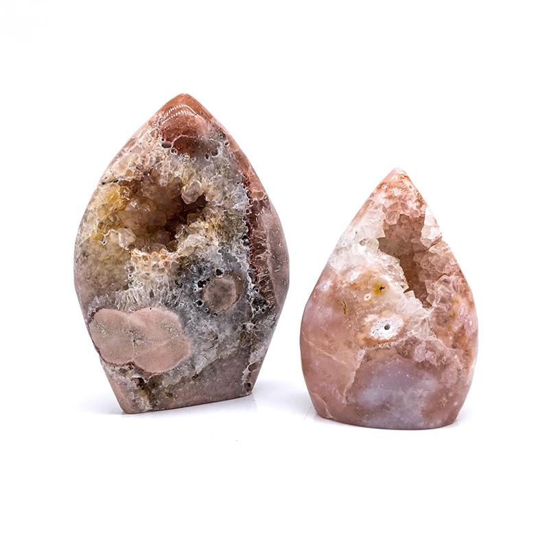 Hot Sale Pink Amethyst Free Form Crystal Heading Druzy Cherry Agate Flame Heading Crystal Flame for Decoration or Gift (Pink,One Size) розовый