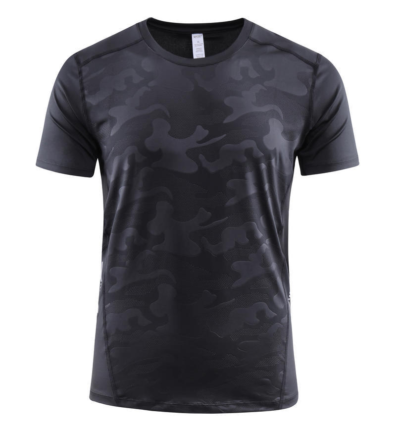 Krótki rękaw szybkoschniąca koszulka do biegania Okrągły dekolt fitness maraton krótki rękaw top