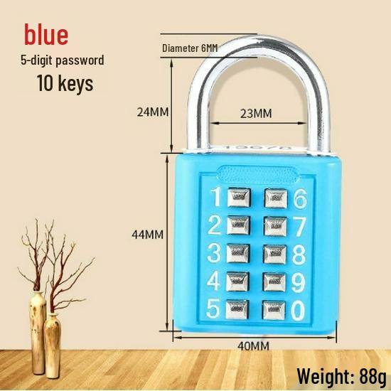 Outdoor Waterproof Anti-theft Combination Lock for Gym, Dorm, Locker, Cabinet, and Suitcase.