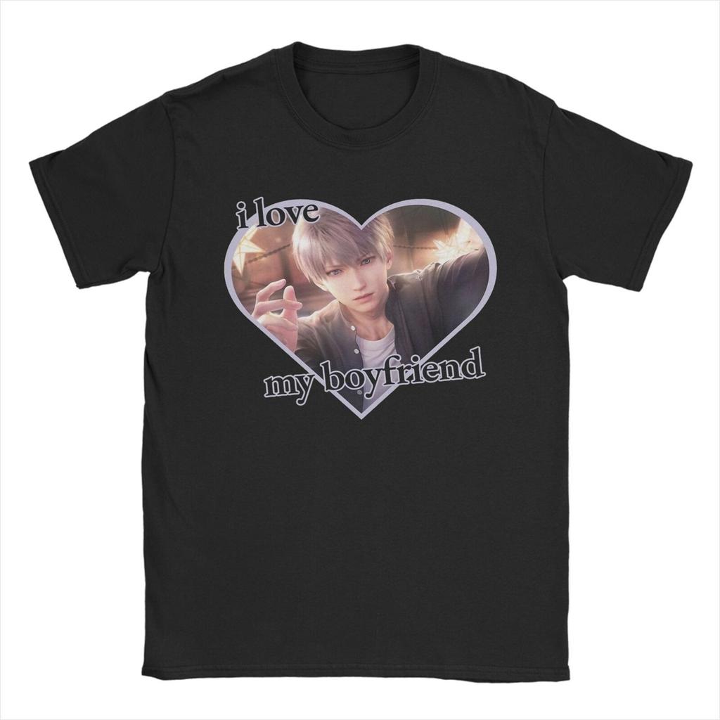 Men T-Shirt Love And Deepspace Rafayel Caleb Zayne Vintage 100% Cotton Tee Shirt Short Sleeve T Shirt Round Neck Clothes 4XL 5XL