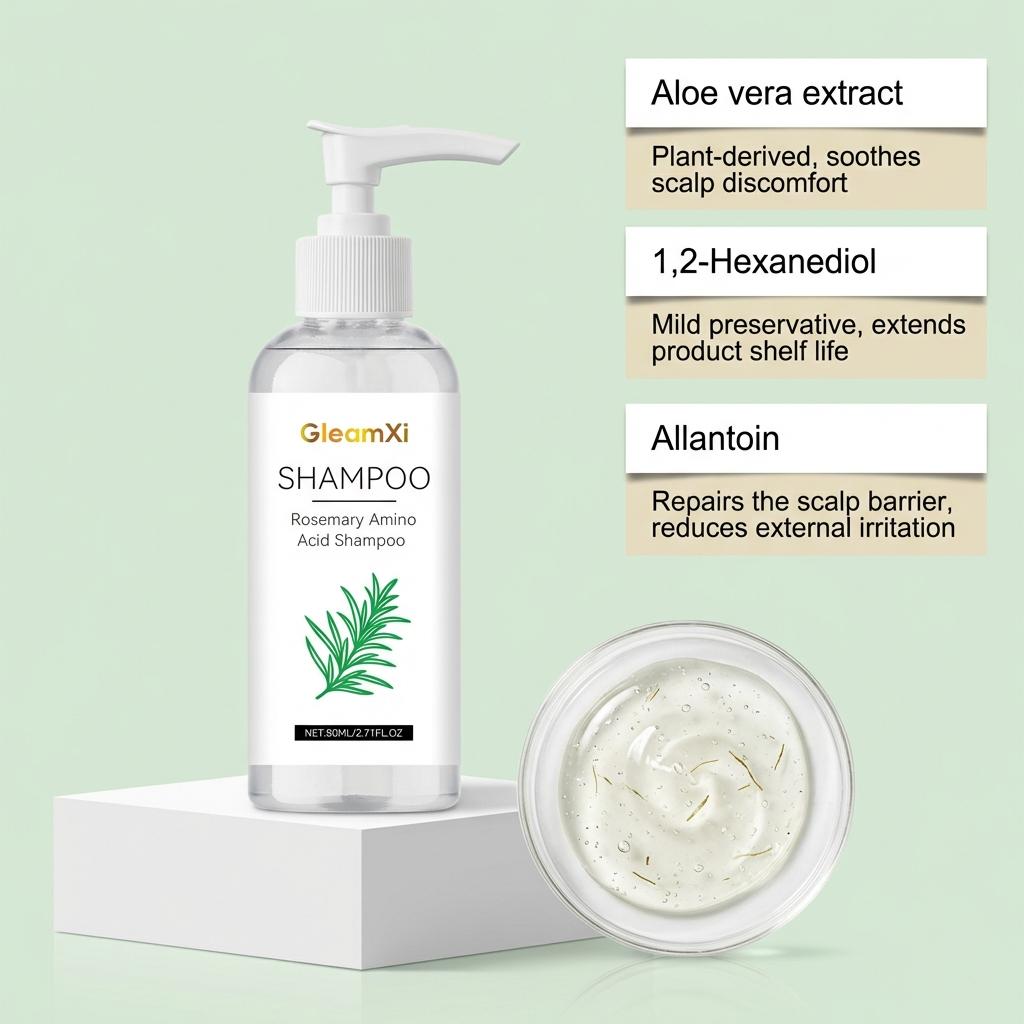 Rosemary Amino Acid Nourishing Shampoo, Refreshing & Smooth Hair Care for Soft, Manageable & Silky Hair