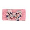 baby new children's hair accessories cute baby floral seamless wide headscarf nylon bow baby headband