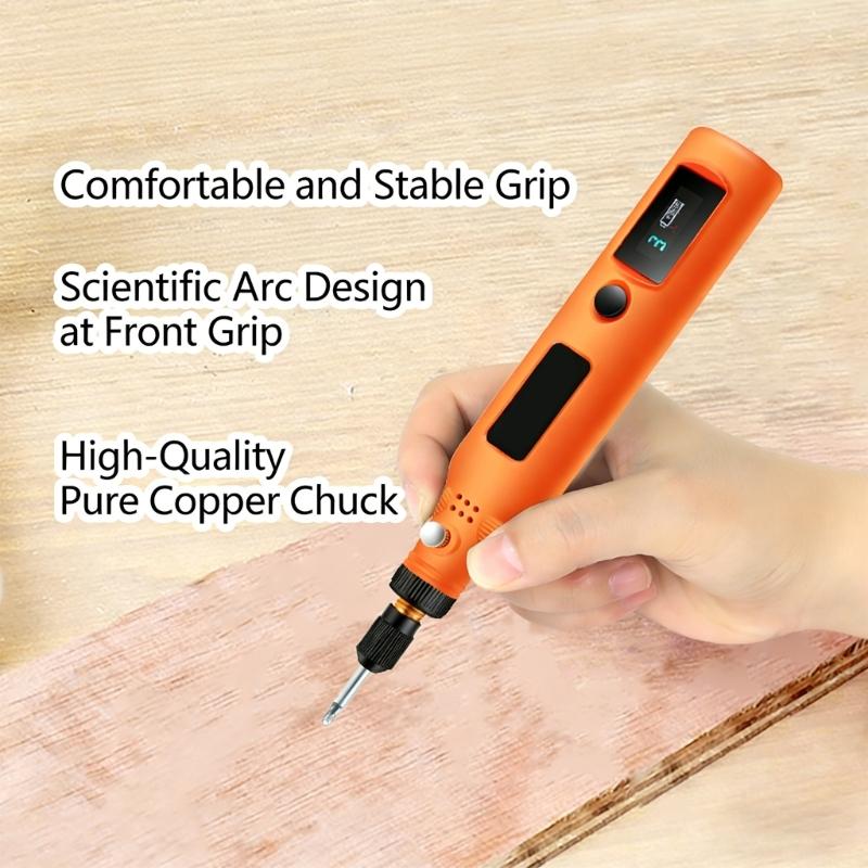 155 In 1 Cordless Engraver Set With Digital Display For Precise Speed Adjustment And Battery Monitoring In DIY Projects And Jewelry Creation