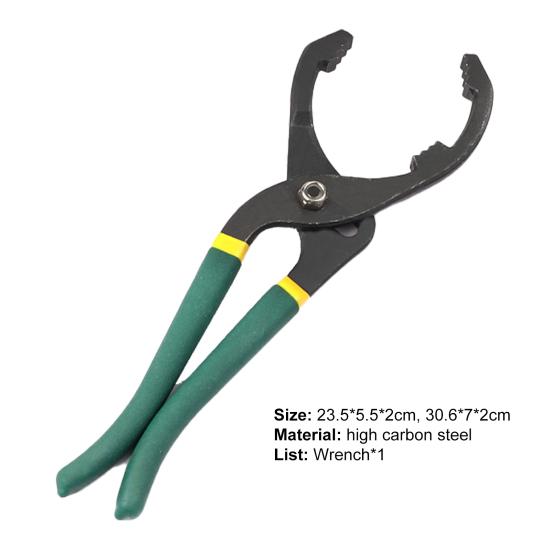 Univerzální klíč na olejový filtr 10 palců/12 palců, vroubkované čelisti, vysoký točivý moment, dílenské vybavení, kleště na olejový filtr, mechanická údržba