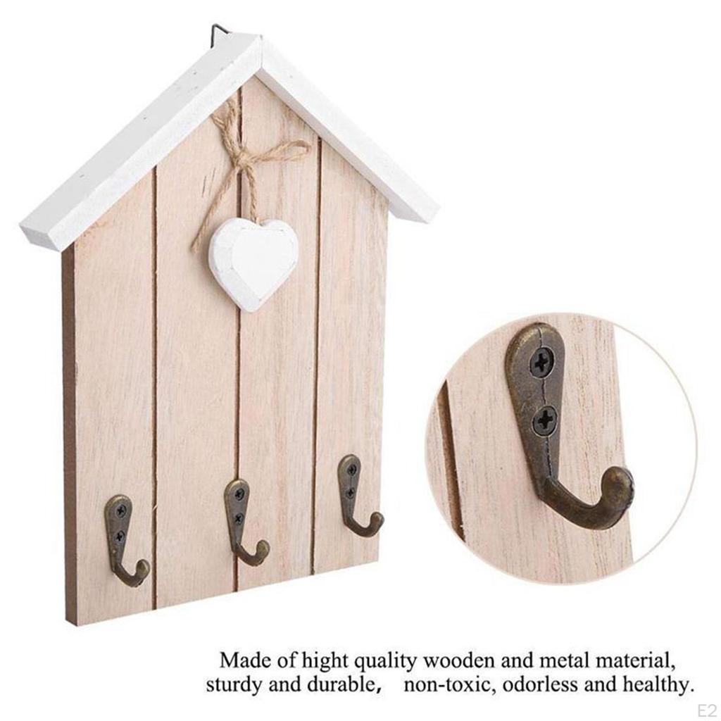 Holder with Hooks Home Decor Hanger Wall Mounted for Office Hallway