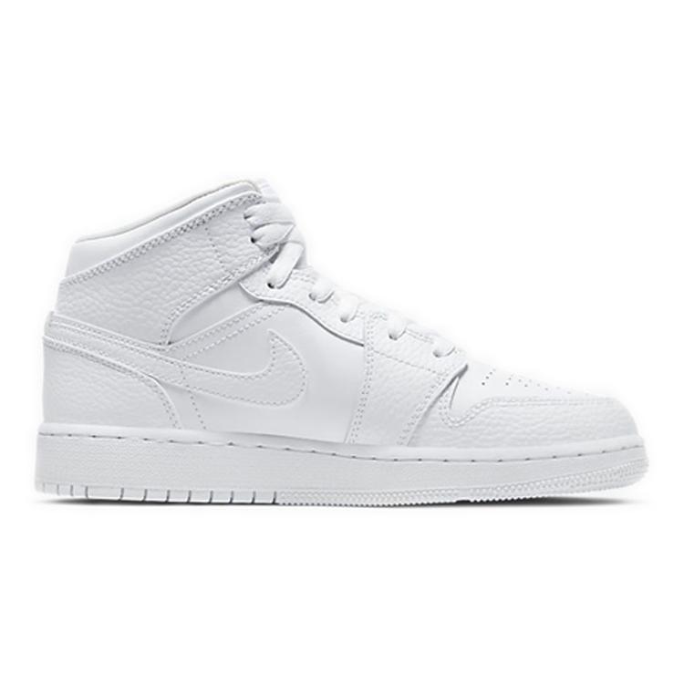 Jordan 1 Mid GS Triple White 554725-130