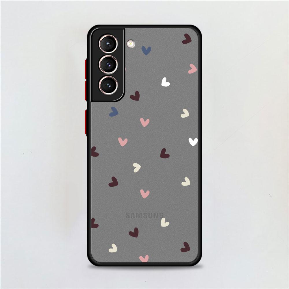 Blumen Mattes Case Für Samsung Galaxy S22 S20 S21 FE S10 S9 Plus S8 Capa Note 20 Ultra 10 Lite Handy Fundas