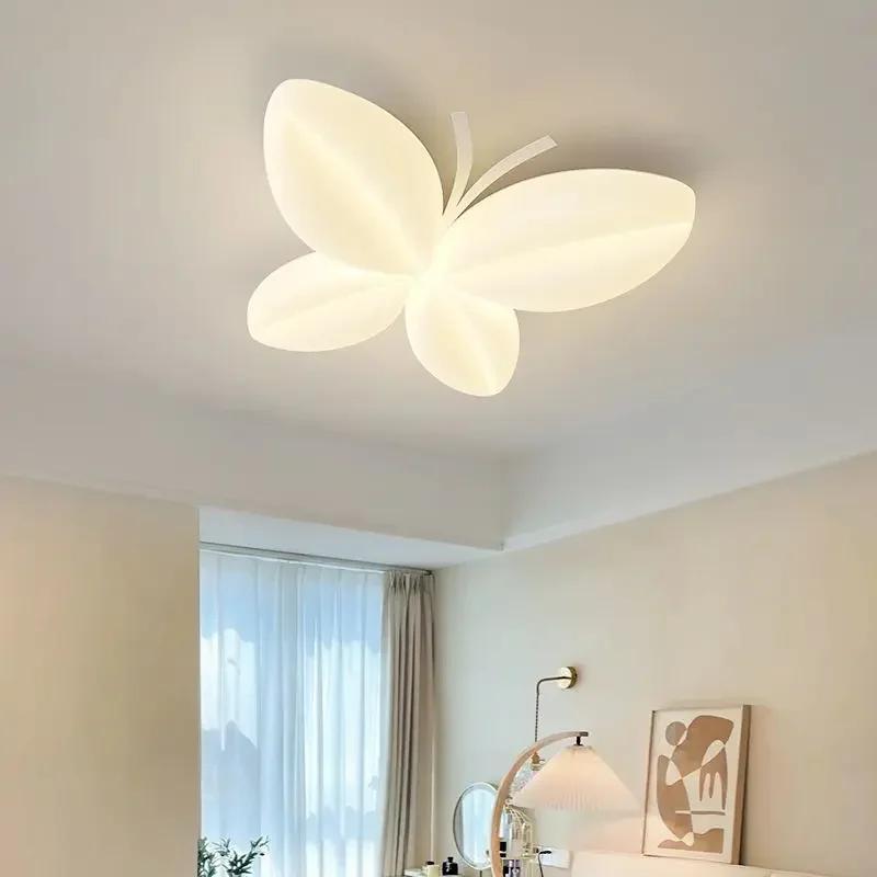 Nordic Warm Children's Room Ceiling Lights Romantic Butterfly Light LED Creative Princess Room Little Girl Bedroom Ceiling Lamps