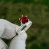 Friendship Day Deal Natural Mozambique Garnet New Stackable Ring Sterling Silver