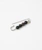Millo Women Marble Beads Pin Brooch [Black]