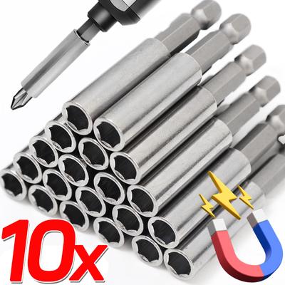 10/1 stuks Schroefbits Verlengstang Snelwisselbit 1/4" Schacht Lange Handvat Schroevendraaier Tiphouder Hand Voor Elektrische Schroevendraaier
