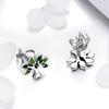 Silver Earrings Green TREES Studs Silver 925 As a Gift