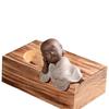 Zen Novice Monk Zisha Ceramic Figurine - Creative Home Tea Pet Ornament