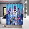 1 Stück K-Pop Dämonenjäger Druck Wasserdicht Dusch- Badezimmer Trennwand Sichtschutz Hängevorhang mit 12 Haken Einfache Installation
