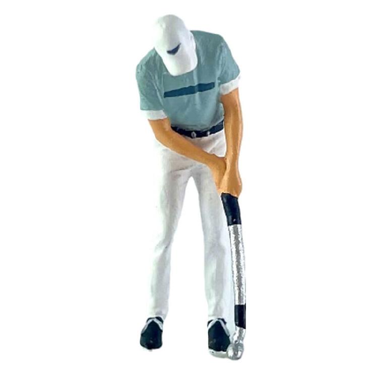 1:64er Maßstab Handbemalte Harz Sammlerfiguren Realistisches Golfer Figur Modell für Miniatur Szenen Dioramen Requisiten