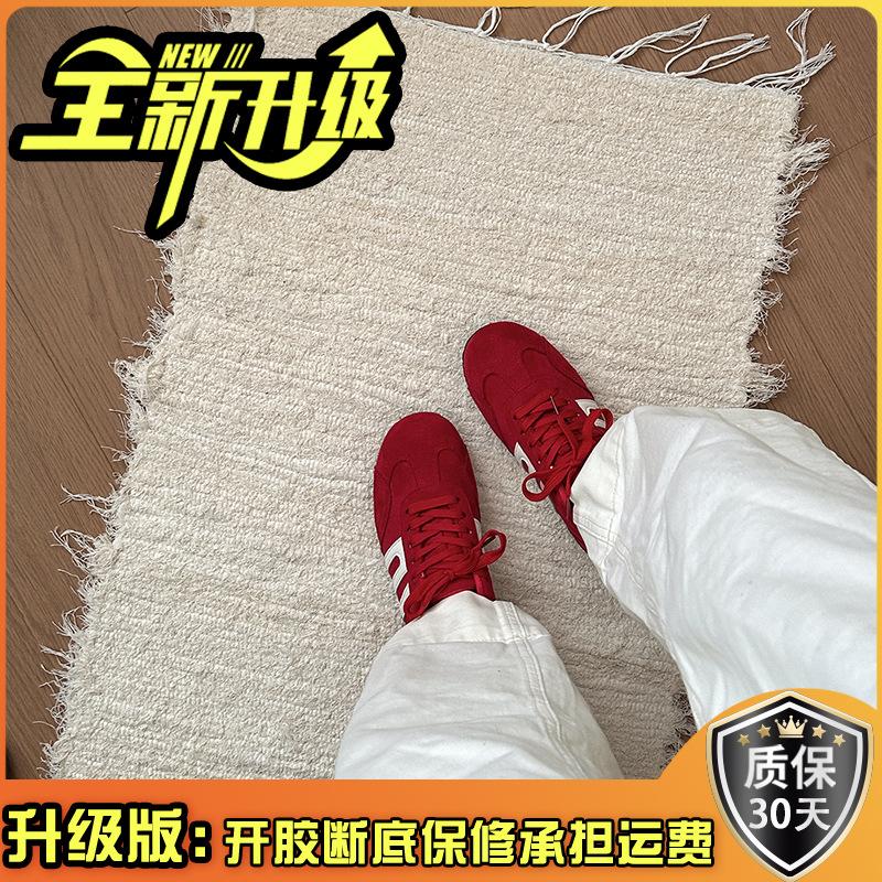 Retro Versatile Single Shoes Cloth Lace-up German Training Shoes Women's Summer Fashion Color Matching Casual Shoes Sports Shoes Forrest Gump Shoes