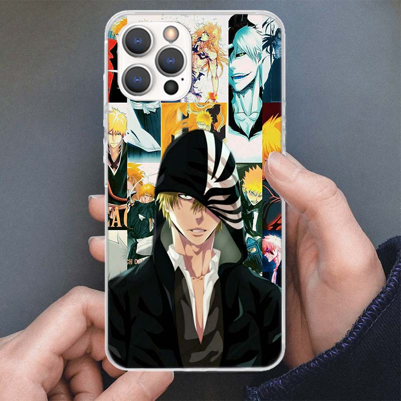 Ichigo Kenpachi Bleach Anime Phone Case For iPhone 17 16 15 14 13 12 11 Pro Max Mini Plus Air 7 SE 8 Soft Silicone Print Shell F