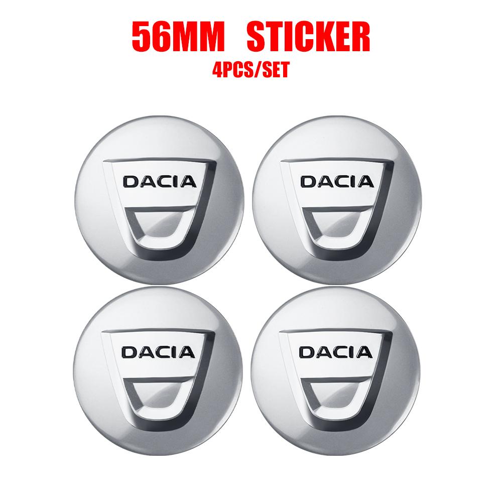 4Pcs Logo Hub Caps Car Wheel Center Cover For Dacia Duster Logan Dokker Lodgy 2 Sandero MK2 Stepway R4 Mcv Xplore Jogger Bigster