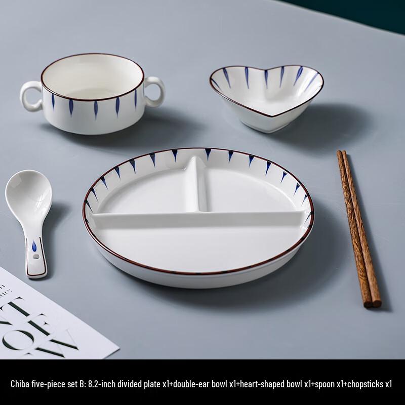Ceramic Divided Dinner Plate Set