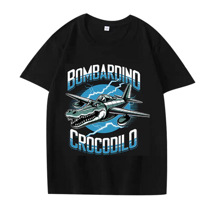 Italian Brainrot Funny Meme T Shirt Men Women Tralalero Tralala Tung Tung Tung Sahur Bombardiro Crocodilo Brr Brr Cappuccino Tee