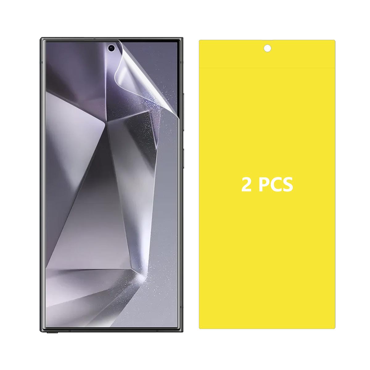 

For Samsung Galaxy S25 Ultra ENKAY HAT PRINCE 2Pcs Screen Protector Transparent Soft Hydrogel Film A