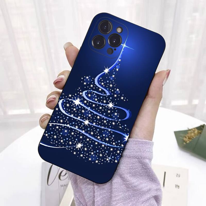 Merry Christmas Tree Deer Phone Case For iPhone 8 7 6 6S Plus X SE 2020 XR XS 14 11 12 13 Mini Pro Max Mobile Case
