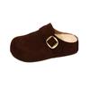 Thick bottom inner height increase velvet bag head Birken slippers women's 2025 new autumn and winter retro one-pedal Birken slippers