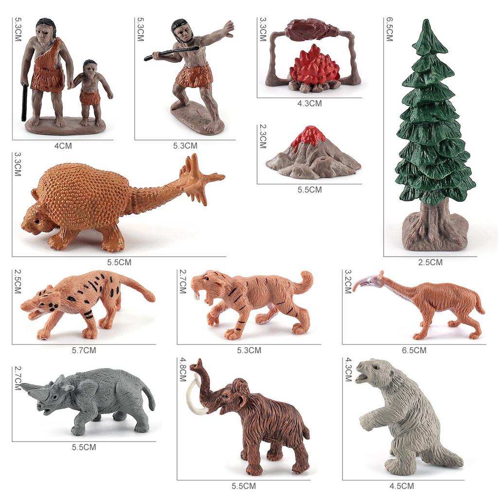 Primitive Life Tiger Elephant Models With Static Pose For Educational Use And Collectors Display